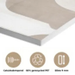 Abstracte bogen - Modern - Beige PET vilt klein -closeup_NL