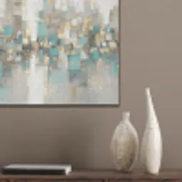 Abstract - Blokken - Goud - Skyline PET vilt klein -sfeer6_closeup