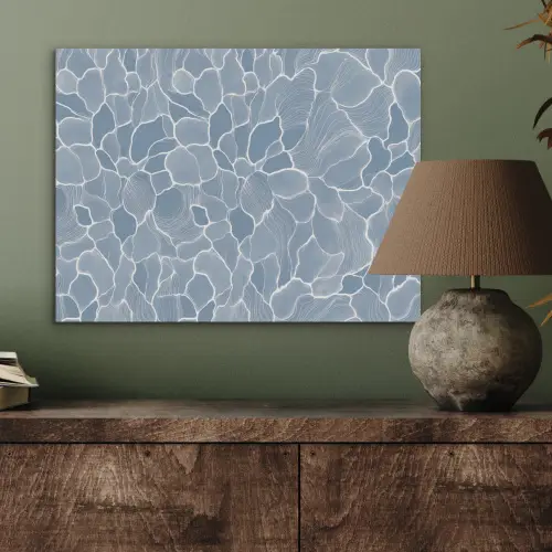 Abstract - Blauw - Bladeren PET vilt klein -sfeer2