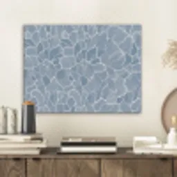 Abstract - Blauw - Bladeren PET vilt klein -sfeer1