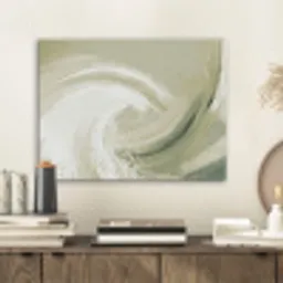 Abstract - Penseelstreken - Golven - Groen PET vilt klein -sfeer1