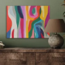 Abstract - Kleurrijk - Golven - Lijnen PET vilt klein -sfeer2