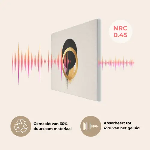 Abstract ontwerp - Zwarte cirkel - Verfvlekken PET vilt klein -USP_NL