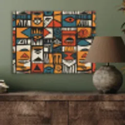 Abstract - Gezichten - Mozaïek PET vilt klein -sfeer2