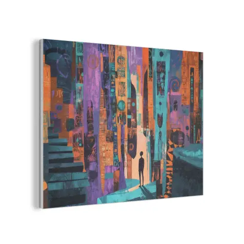 Abstract - Figuren - Kleurrijk PET vilt klein -3d