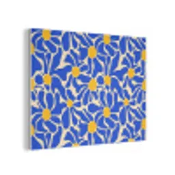 Abstract - Bloem - Blauw PET vilt klein 837 -3d