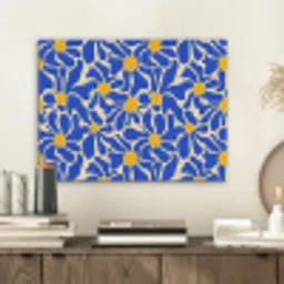 Abstract - Bloem - Blauw PET vilt klein 837 -sfeer1