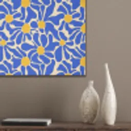 Abstract - Bloem - Blauw PET vilt klein 837 -sfeer6_closeup