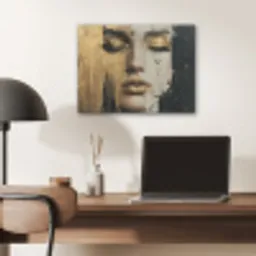Abstract - Goud - Gezicht - Lippen PET vilt klein -sfeer5