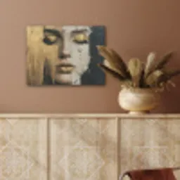 Abstract - Goud - Gezicht - Lippen PET vilt klein -sfeer4