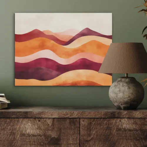 Abstract - Landschap - Golven PET vilt klein -sfeer2