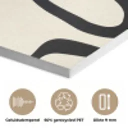 Abstract - Lijnen - Modern - Beige PET vilt klein -closeup_NL
