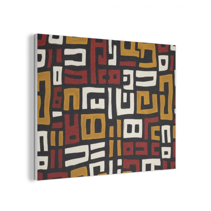 Abstract - Patroon - Rood PET vilt klein -3d
