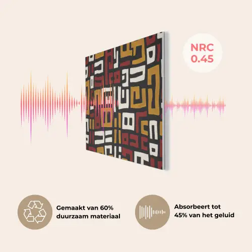 Abstract - Patroon - Rood PET vilt klein -USP_NL