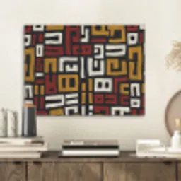 Abstract - Patroon - Rood PET vilt klein -sfeer1