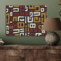 Abstract - Patroon - Rood PET vilt klein -sfeer2