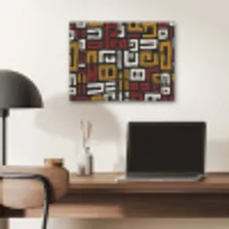 Abstract - Patroon - Rood PET vilt klein -sfeer5