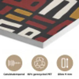 Abstract - Patroon - Rood PET vilt klein -closeup_NL