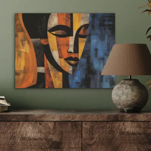 Abstract - Portret - Kleurvakken PET vilt klein -sfeer2