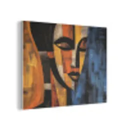 Abstract - Portret - Kleurvakken PET vilt klein -3d