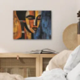 Abstract - Portret - Kleurvakken PET vilt klein -sfeer3