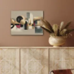 Abstract - Vormen - Beige - Texturen PET vilt klein -sfeer4