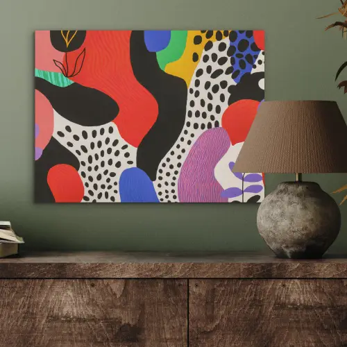 Abstract - Vormen - Kleuren - Stippen PET vilt klein -sfeer2