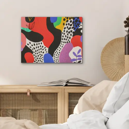 Abstract - Vormen - Kleuren - Stippen PET vilt klein -sfeer3