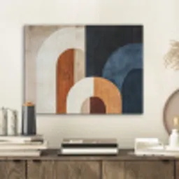 Abstract - Vormen - Donkerblauw PET vilt klein -sfeer1