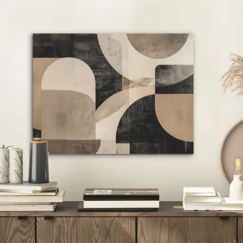Abstract - Vormen - Modern - Beige PET vilt klein -sfeer1