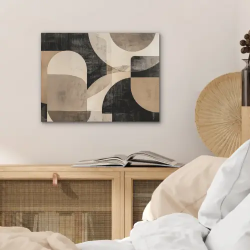 Abstract - Vormen - Modern - Beige PET vilt klein -sfeer3