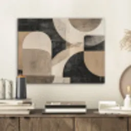 Abstract - Vormen - Modern - Beige PET vilt klein -sfeer1