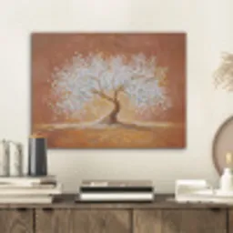 Abstract - Boom - Wit - Bladeren PET vilt klein -sfeer1