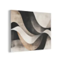 Abstract - Golven - Zwart - Verweerd PET vilt klein -3d