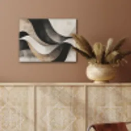 Abstract - Golven - Zwart - Verweerd PET vilt klein -sfeer4