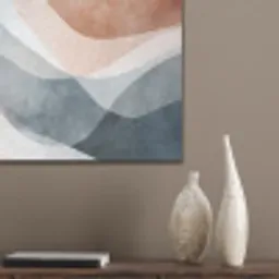 Abstract - Golven - Blauw PET vilt klein -sfeer6_closeup