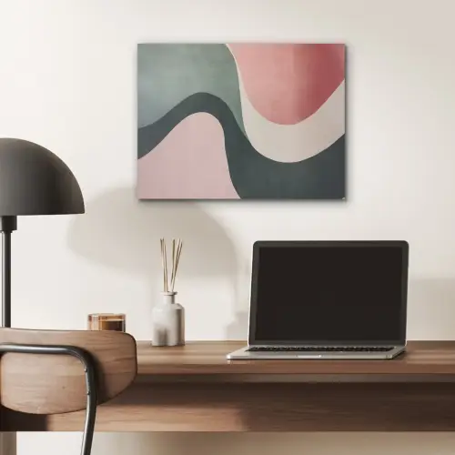Abstract - Golven - Sierlijk - Roze PET vilt klein -sfeer5
