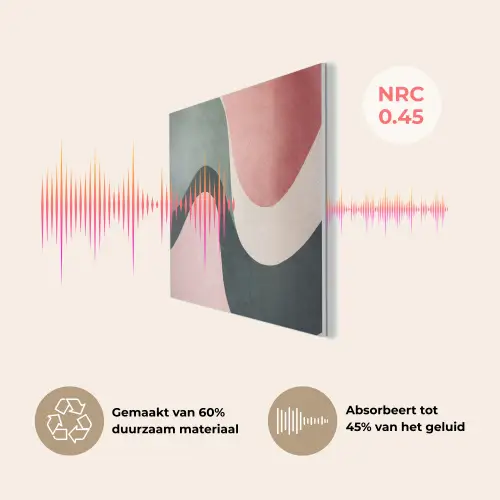 Abstract - Golven - Sierlijk - Roze PET vilt klein -USP_NL