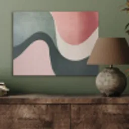 Abstract - Golven - Sierlijk - Roze PET vilt klein -sfeer2