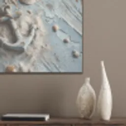 Anker - Hout - Schelpen - Zand PET vilt klein -sfeer6_closeup
