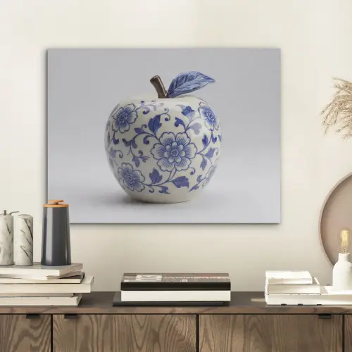 Appel - Blauw - Klassiek PET vilt klein -sfeer1