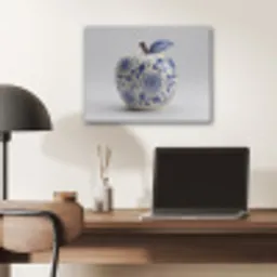 Appel - Blauw - Klassiek PET vilt klein -sfeer5