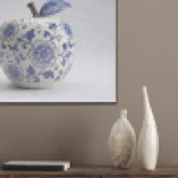 Appel - Blauw - Klassiek PET vilt klein -sfeer6_closeup