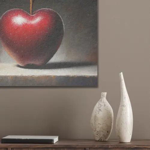 Apple - Hart - Rood PET vilt klein -sfeer6_closeup