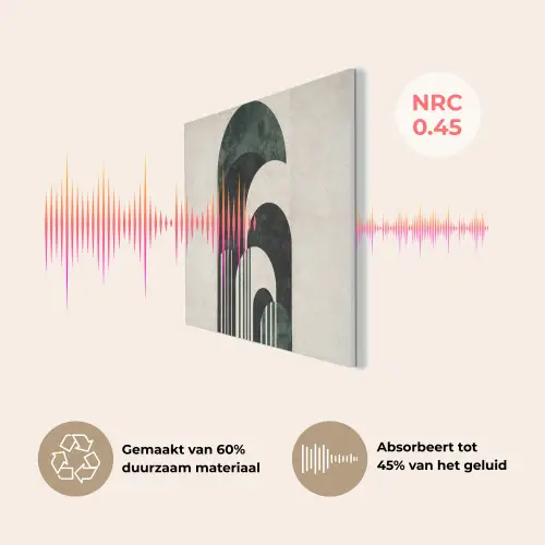 Bogen - Donkergroen - Lijnen PET vilt klein -USP_NL