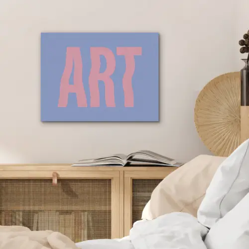Art - Roze - Blauw PET vilt klein -sfeer3