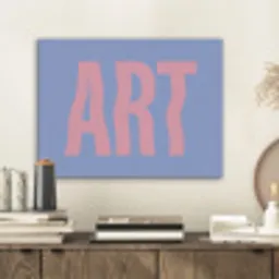 Art - Roze - Blauw PET vilt klein -sfeer1