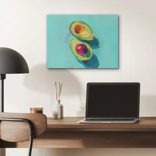 Avocado - Groen - Pit - Schaduw PET vilt klein -sfeer5