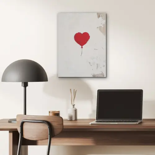 Ballon - Rood - Hart PET vilt klein -sfeer5