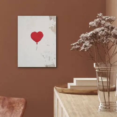 Ballon - Rood - Hart PET vilt klein -sfeer4
